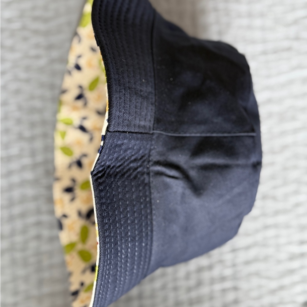 Reversible Black and Patterned Kids Hat